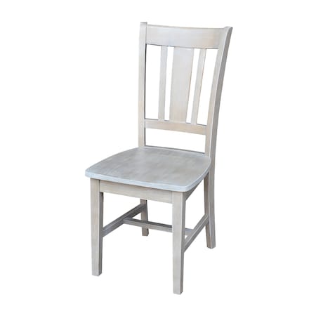 International Concepts San Remo Splatback Chair, Washed Gray Taupe 1C09-10